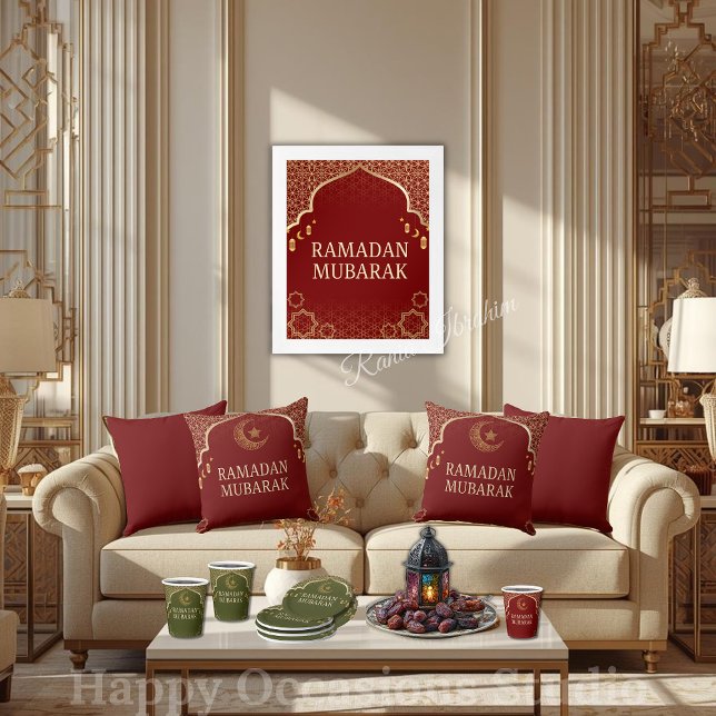 Élégant Coussin de Lancer Ramadan Mubarak (Créateur téléchargé)