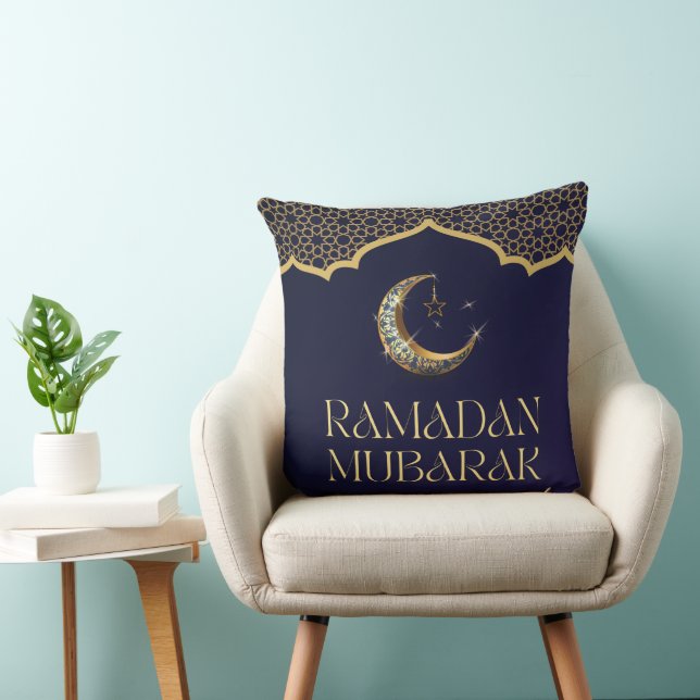 Élégant Coussin de Lancer Ramadan Mubarak (Chaise)