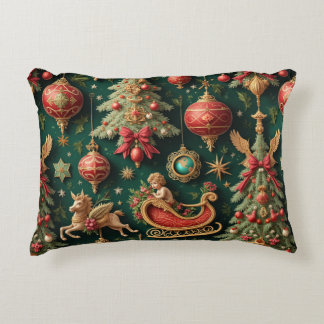 Élégant Coussin de Noël baroque