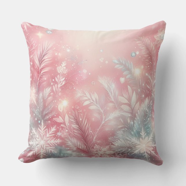 Élégant Coussin de Noël Violet en Jeté (Recto)