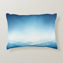 Élégant Coussin dégradé bleu océan
