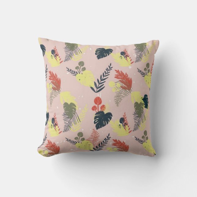 Elégant Coussin feuille - Décor inspiré de la natu (Recto)