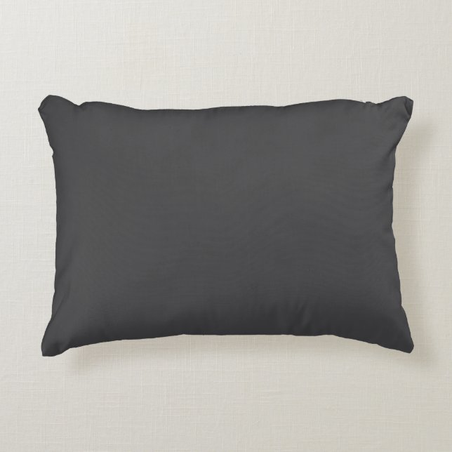 élégant coussin jeté gris foncé (Devant)