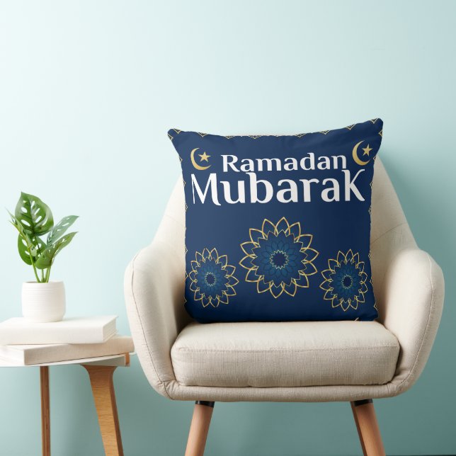 Élégant Coussin Ramadan Mubarak (Chaise)