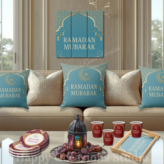 Élégant Coussin Ramadan Mubarak (Créateur téléchargé)