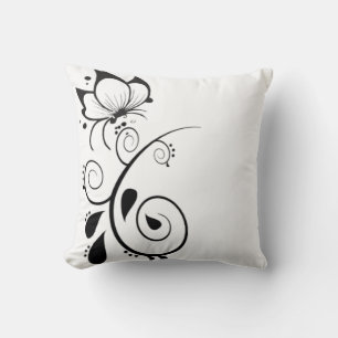 Élégant Coussins de design papillon floral