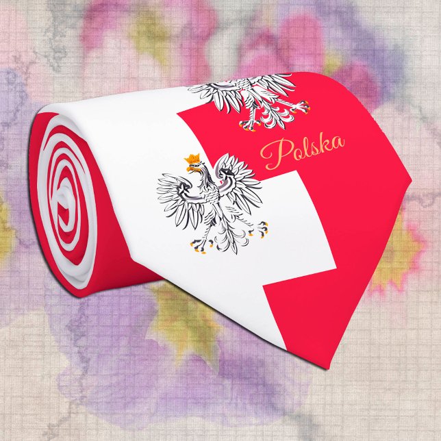 Elégant Cravate du drapeau polonais, Aigle / Polog (Créateur téléchargé)