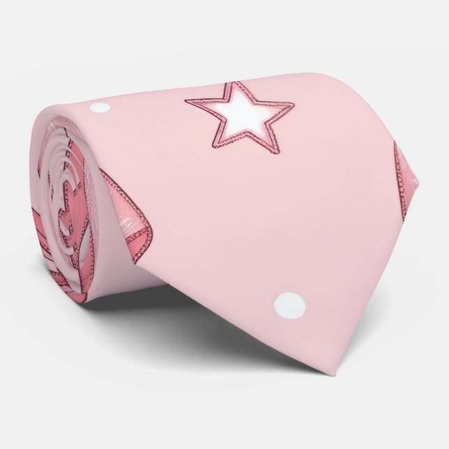 Élégant cravate florale rose pour mariage et soiré (Roulé)