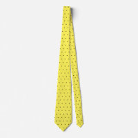 Élégant cravate Pois noir jaune