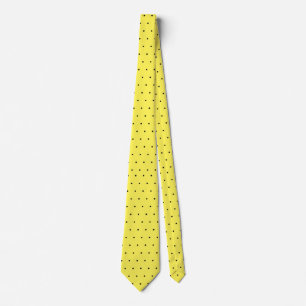Élégant cravate Pois noir jaune