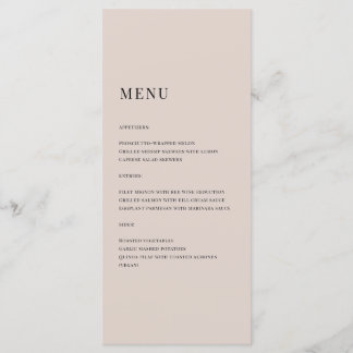 Élégant crème coloré Monogramme menu Mariage