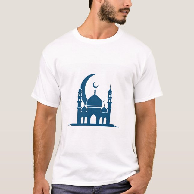 Elegant Crescent Moon Ramadan T-Shirt (Devant)