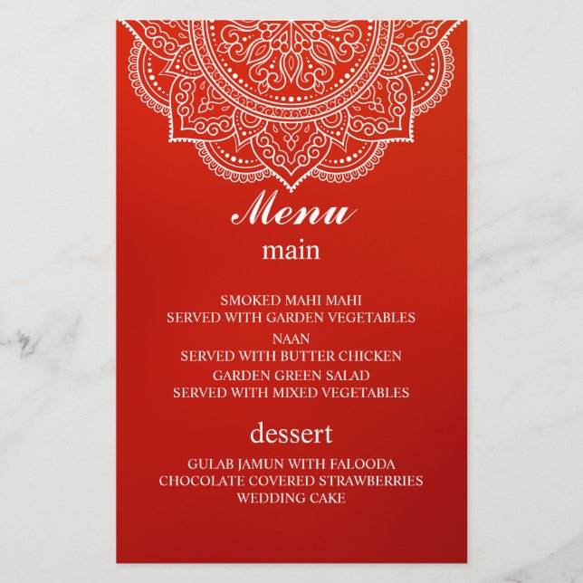 Élégant crimson Paisley Mariage indien hindou (Devant)