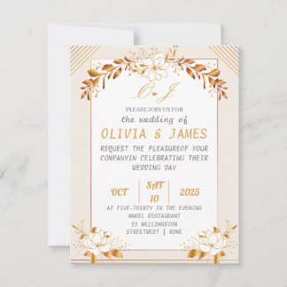 Elegant Customizable Wedding Invitation Card