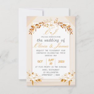 Elegant Customizable Wedding RSVP Card