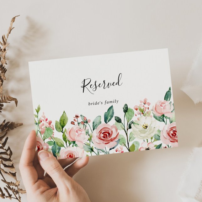 Élégant Dainty Automne Floral Mariage Réservé Sign (Créateur téléchargé)