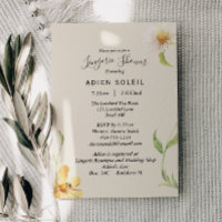 Elégant Daisy Lingerie Douche Invitation