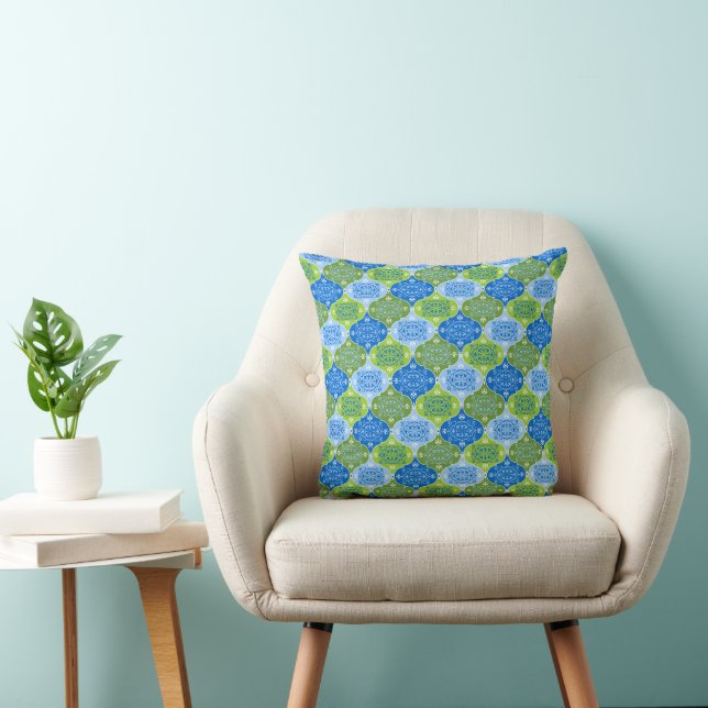 Elégant Damask Motif décoratif Jumbo Coussin (Chaise)