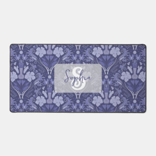 Élégant Damassé Monochrome Violet Personnalisé
