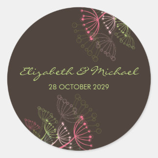 Élégant Dandelions Doux Stickers Mariage d'été