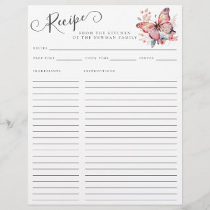 Élégant de la cuisine de la recette de papillon ro