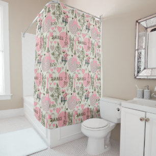 Élégant décor de maison avec rideau de douche m