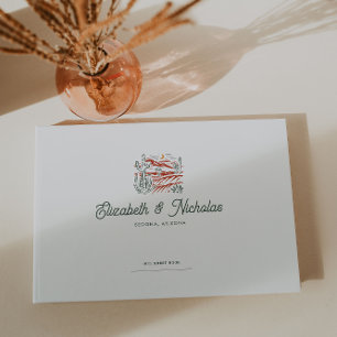 Elegant Desert Livre d'or de mariage en terre cu