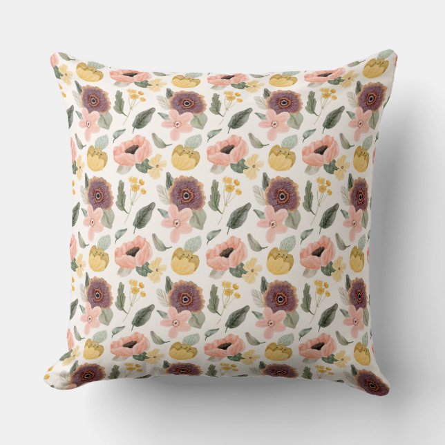 Elégant design de fleurs Lève oreiller (Recto)