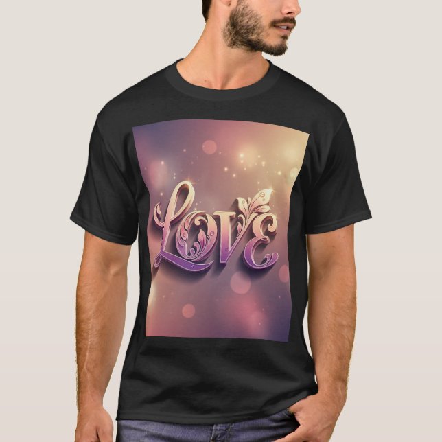 Élégant design de T-shirt "LOVE" Script (Devant)