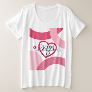 Elegant design texte Maman I Love You With Heart