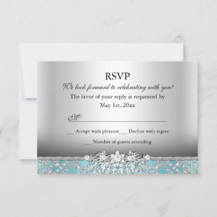 Elégant Diamond Blue RSVP