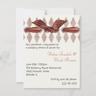 Élégant dîner de répétition de mariage Invitation