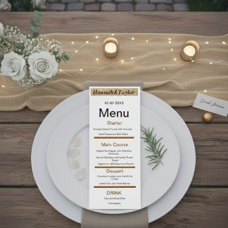Elegant dinner party menu template