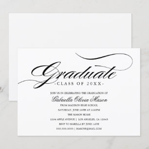 Élégant diplômé Invitation de la fête de graduat