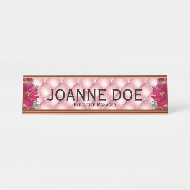 Élégant Directeur exécutif Bureau Nom Plaque (Devant)