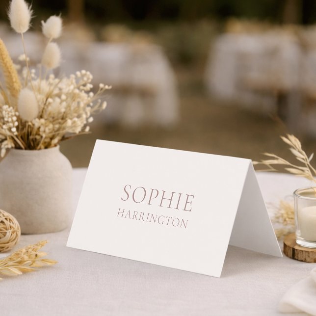 Elegant Double-Sided Wedding Place Card (Créateur téléchargé)