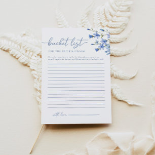 Elégant Dusty Blue Bucket List Fête des mariées Je
