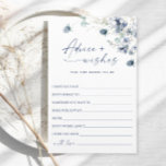 Elégant dusty Blue Winter Foliing Conseils & Wises<br><div class="desc">Elégante carte de conseil en vol d'hiver bleu Dusty. Personnalisez avec la mariée le nom et la date de la douche. Pour plus de personnalisation,  cliquez sur le lien "customiser plus loin". Si vous avez besoin d'aide,  contactez-moi s'il vous plaît.</div>