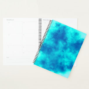 Elégant effet nuage Storm motif bleu
