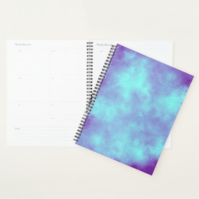 Elégant effet nuage tempête motif bleu pourpre (Devant avec enveloppe)