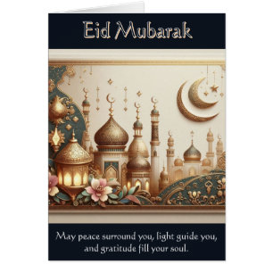 Elegant Eid Card - Paix, Lumière et Gratitude