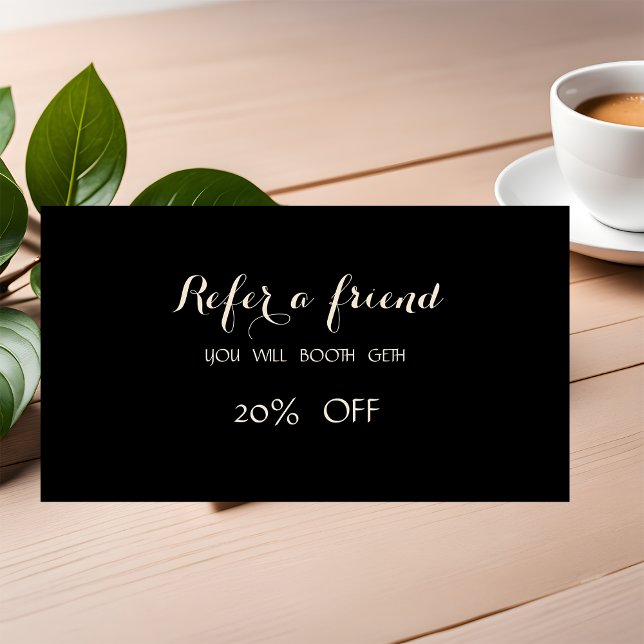 Élégant élégant, Carte de référence noire (Créateur téléchargé)