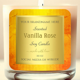 Élégant emballage de produits Étiquettes Gold Oran