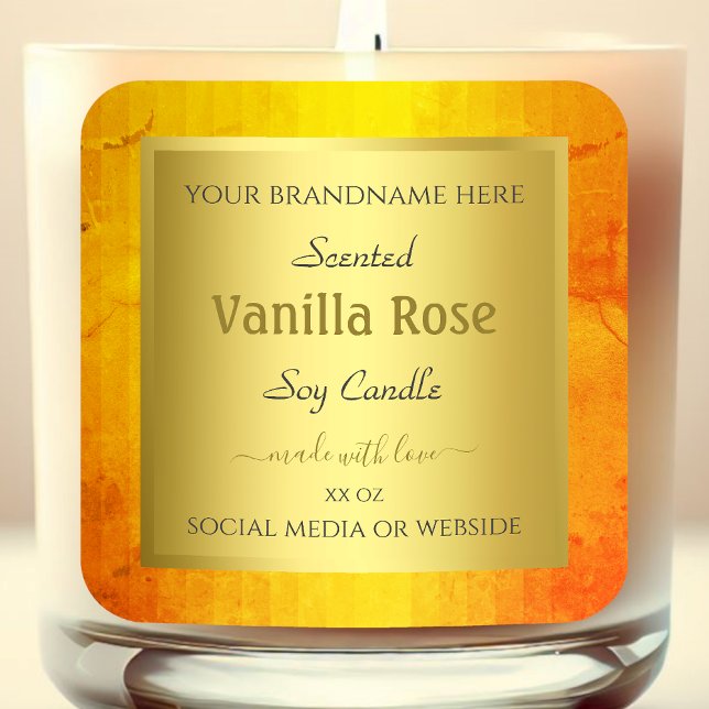 Élégant emballage de produits Étiquettes Gold Oran (Créateur téléchargé)