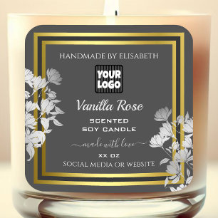 Élégant emballage de produits Étiquettes Gris Or F