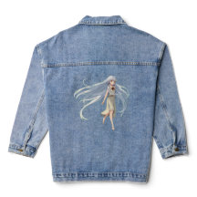 Élégant en veste en jean pour femmes de style anim