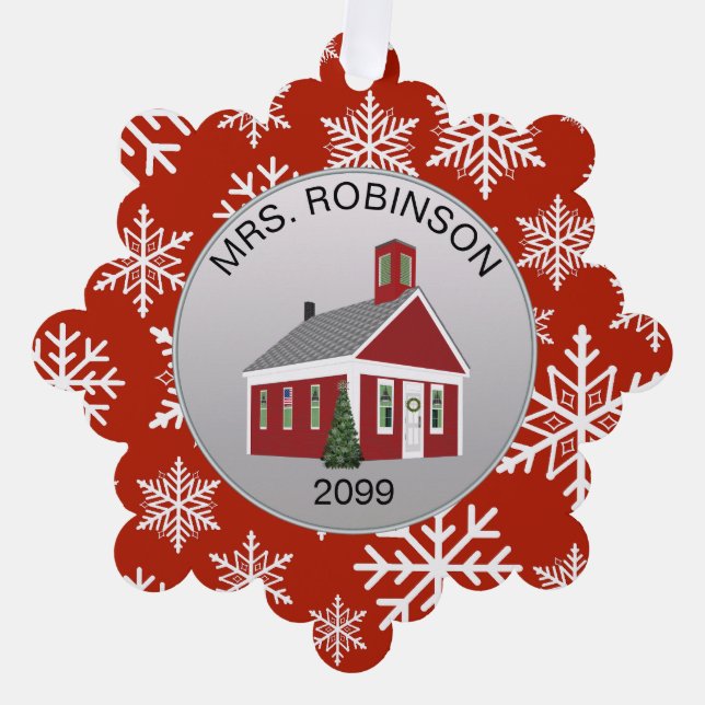 Élégant enseignant principal papier ornement carte (Recto)