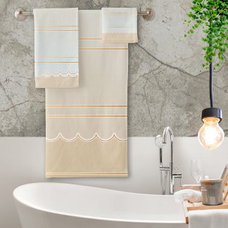 Élégant ensemble de serviettes de bain de plage de