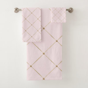 ÉLÉGANT ENSEMBLE DE SERVIETTES DE BAIN EN DIAMANT