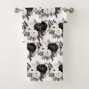 Élégant ensemble de serviettes de toilette Roses e